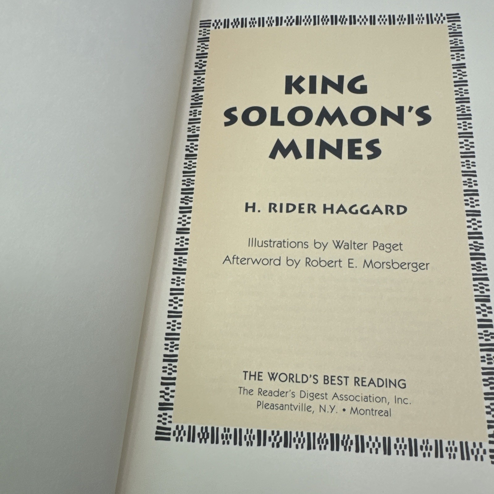 King Solomon’s Mines H. Rider Haggard HC Readers Digest Worlds Best w/ Insert