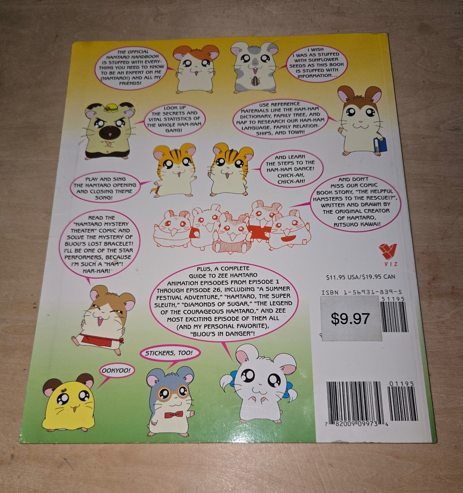 The Official Hamtaro Handbook & Hamtaro And The Ham-Hams VHS NEAR MINT