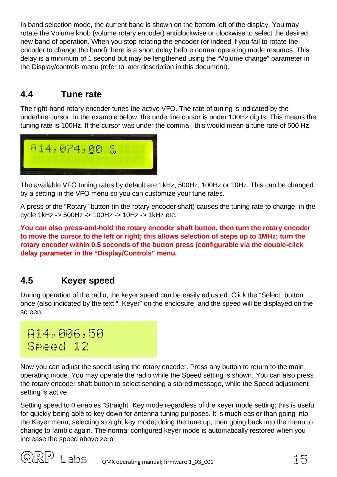 QRP LABS QMX Multimode Transceiver Operating Manual – WIRE BOUND – TOUGH COVERS