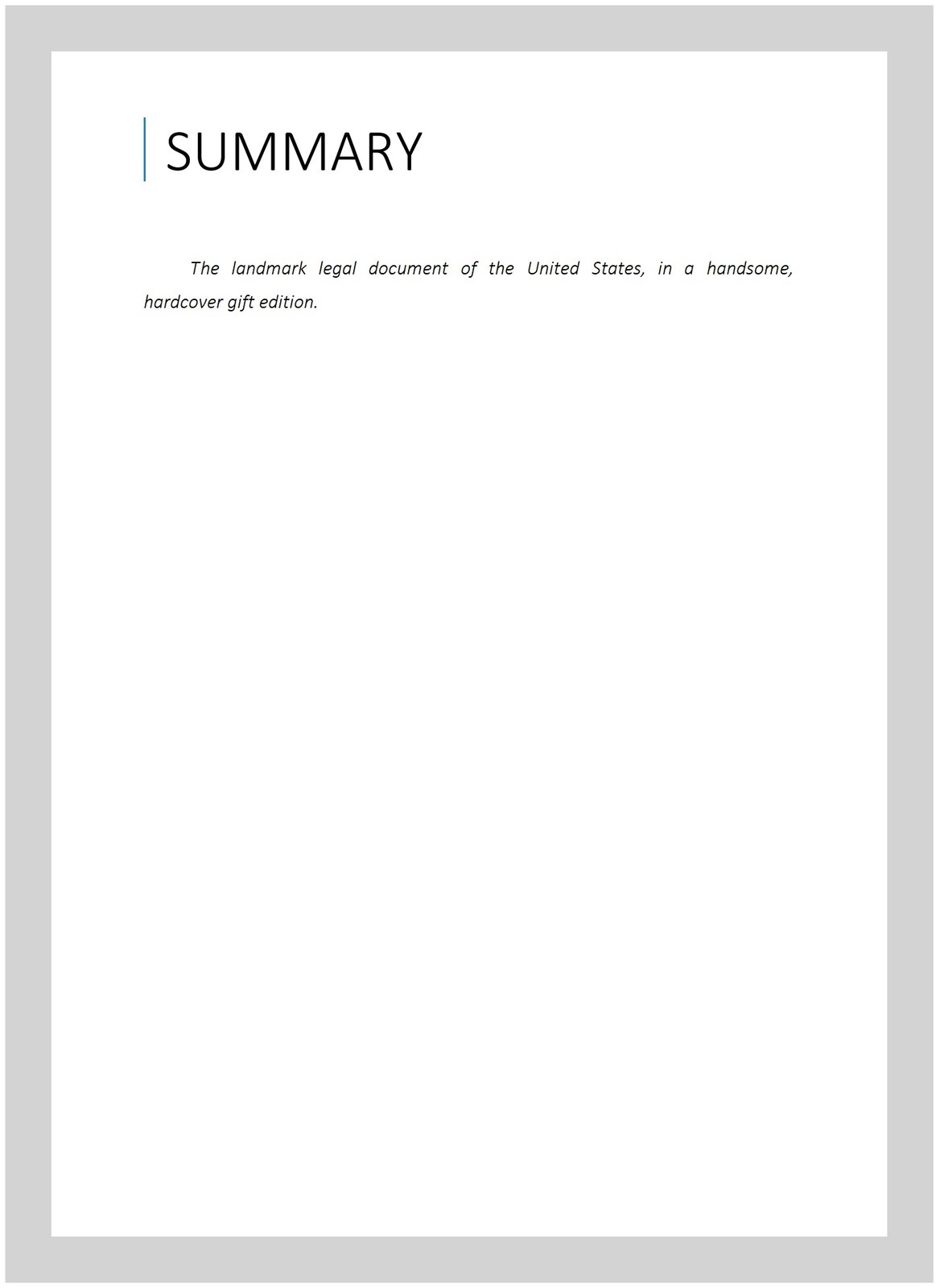 Constitution of the United States of America, Hardcover by Founding Fathers, …