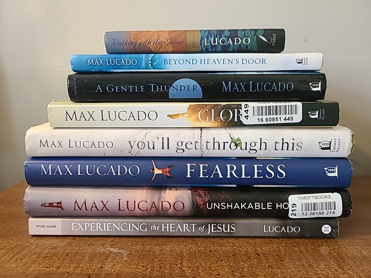 Lot Of 8 Max Lucado Books Christian Literature Good Condition