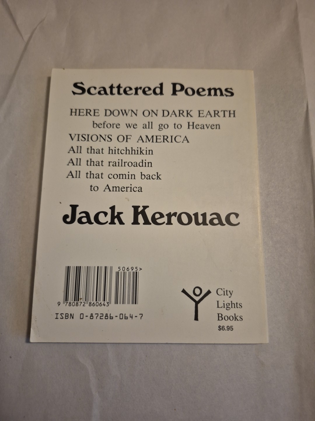 Scattered Poems by Jack Kerouac City Lights Beat Generation American Poetry