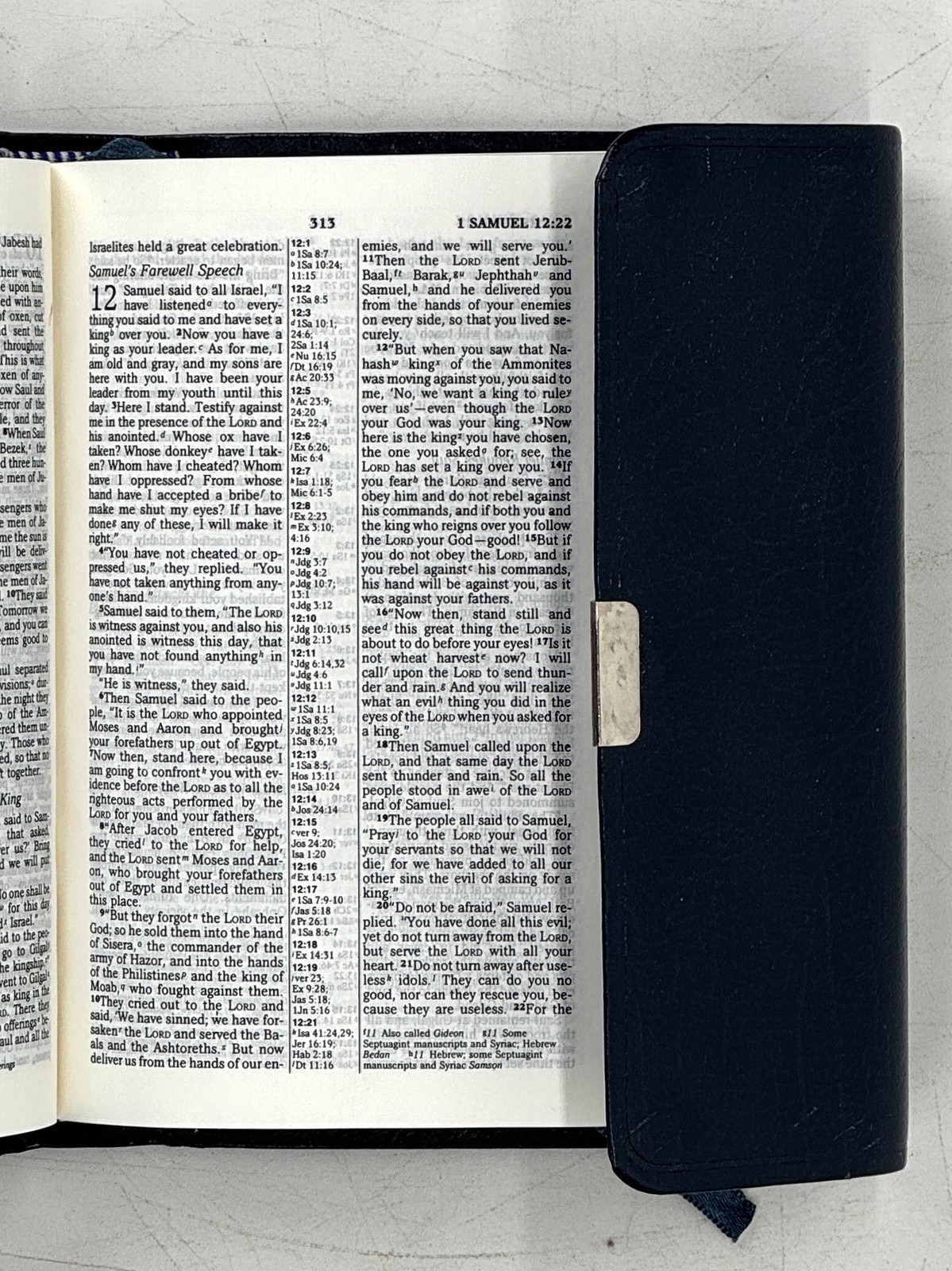 1989 The Holy Bible. NIV. Reference. Red Letter Ed. Blue Bonded Leather