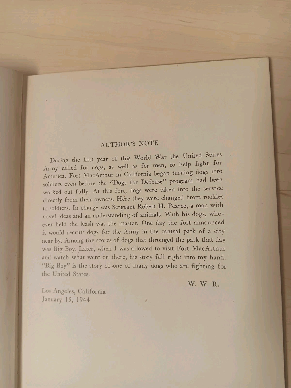 Big boy, by Robinson, W. W The Macmillan Company A Wartime Book 1944 Read