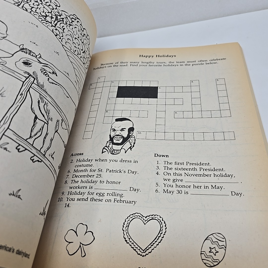 Vintage 1984 Mr. T Coloring and Activity Book 383 Pages A-Team – New Old-Stock!