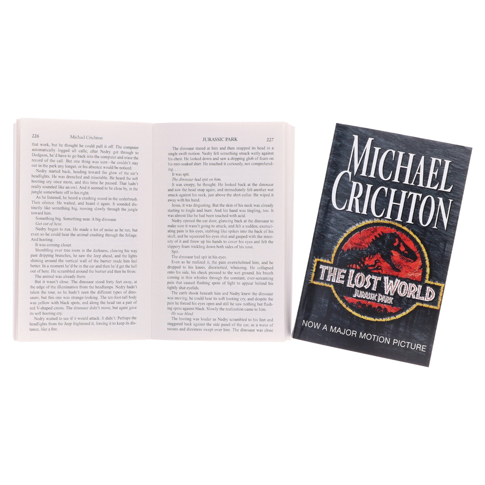 Jurassic Park & The Lost World by Michael Crichton 2 Books – Fiction – Paperback