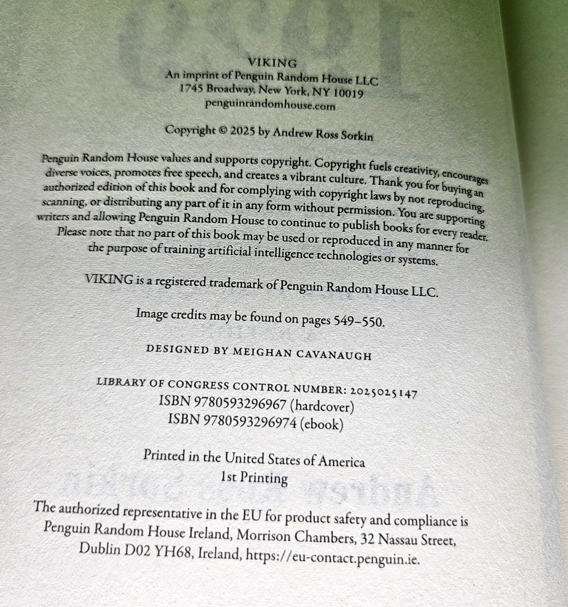 1929 – SIGNED by Sorkin, 2025 First Ed, 1st Prt HB DJ, Wall Street Crash History