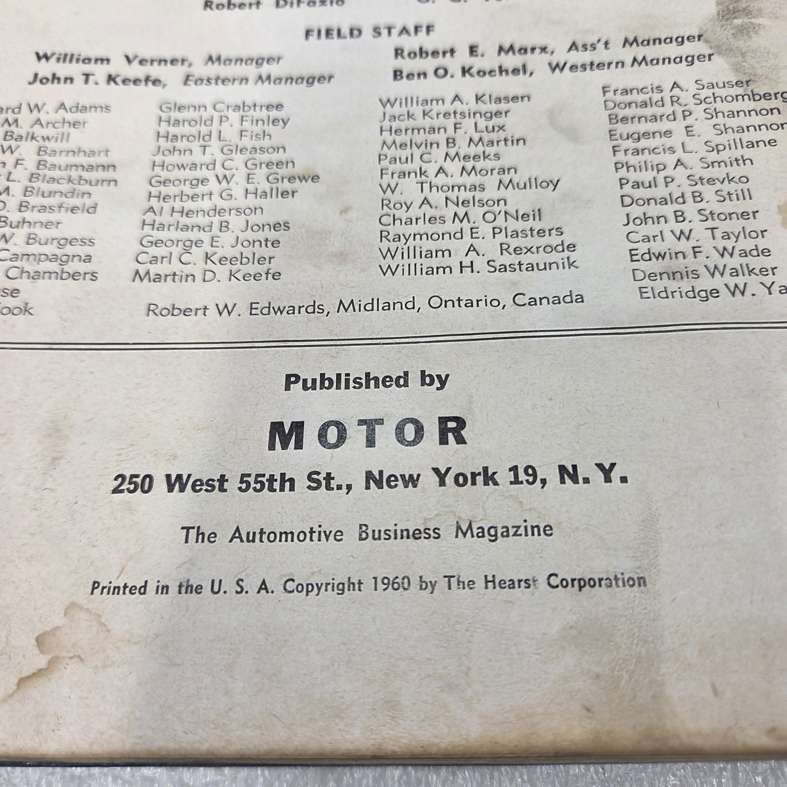 Vintage 1960 Motor’s Auto Repair Manual 23rd Edition Hardcover Car Repair Guide