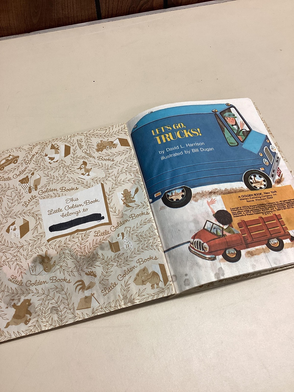 Vintage Little Golden Books Lot 7 Dumbo Mother Goose Trucks Elf Drum Porky