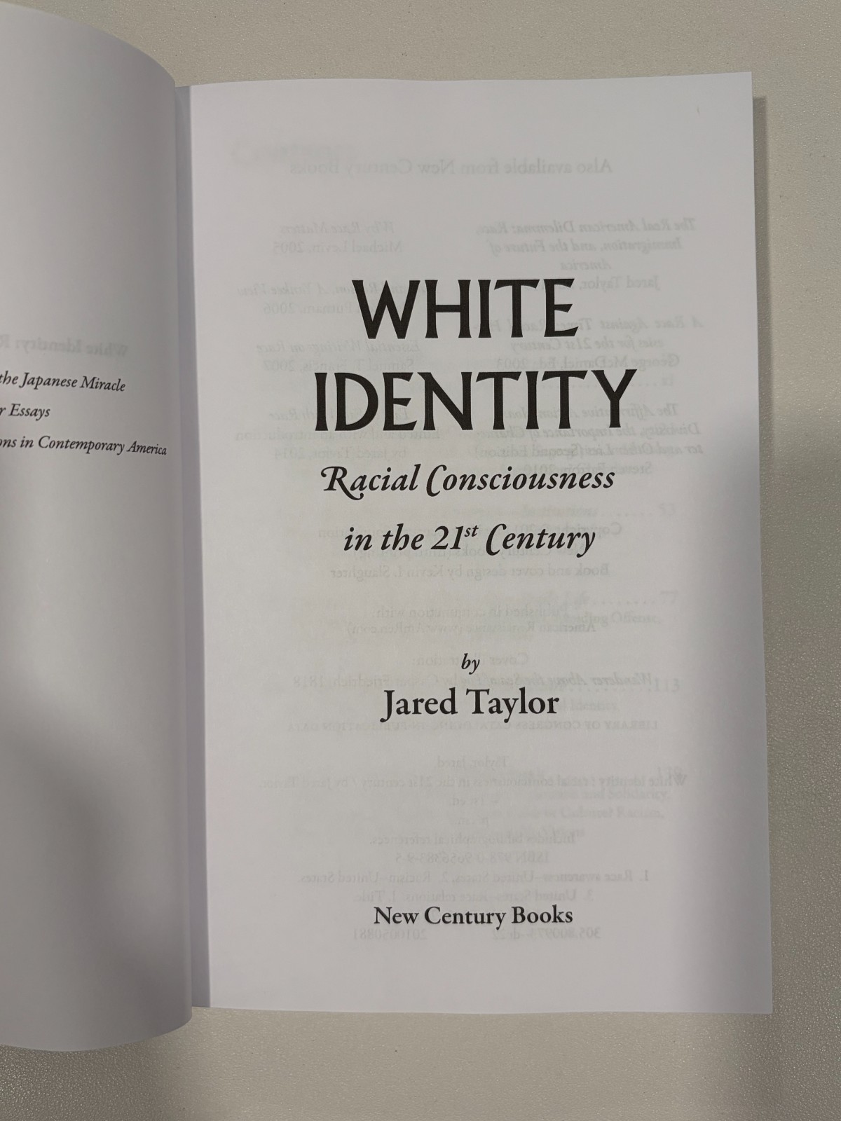 White Identity: Racial Consciousness in the 21st Century by Jared Taylor PB