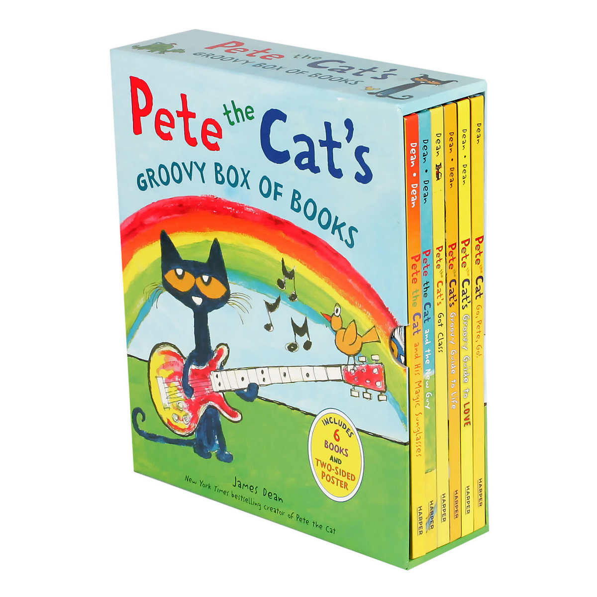 Pete the Cat Groovy Box of Books 6 BOOK SET James Dean – BRAND NEW