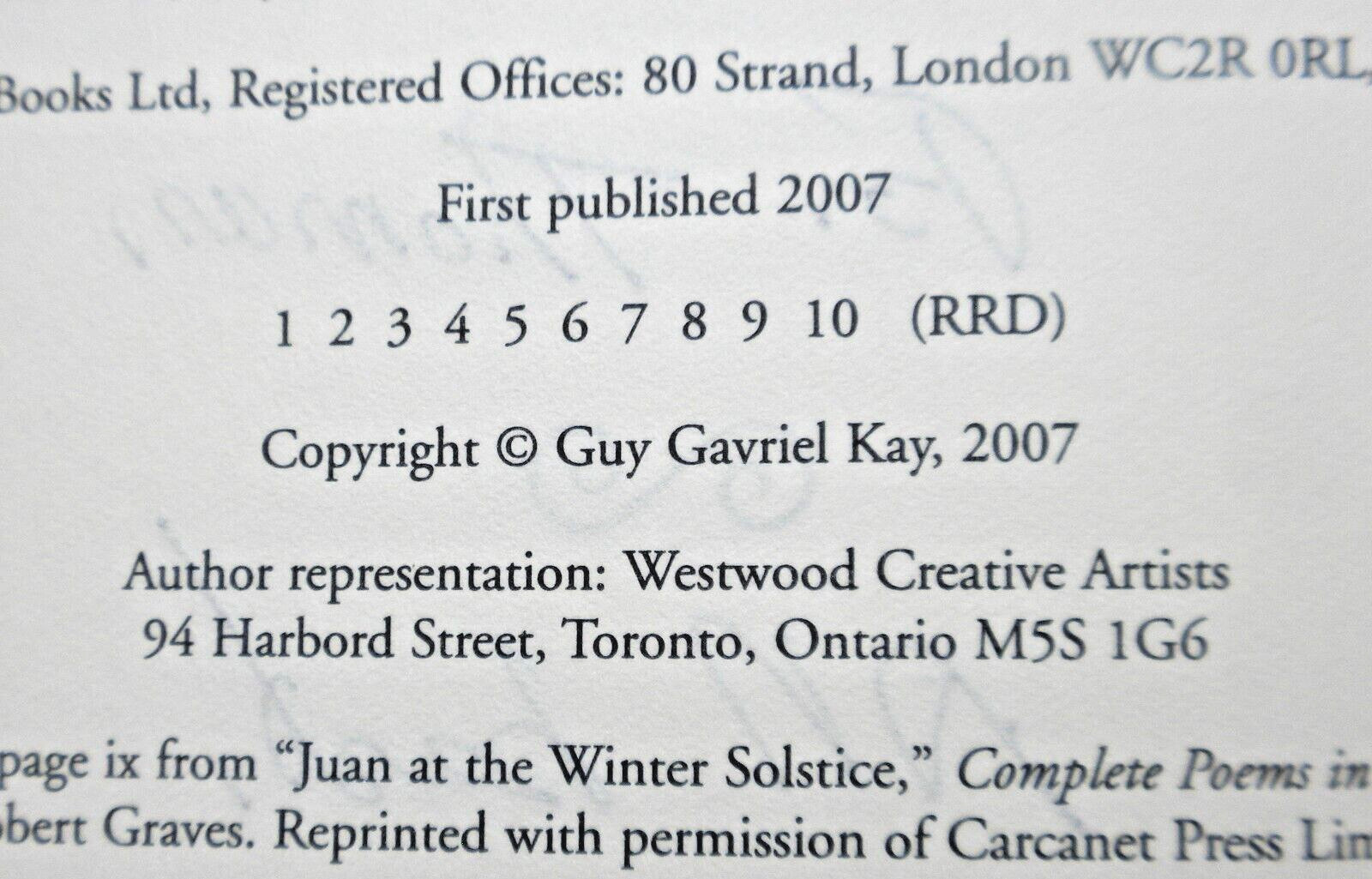 *SIGNED* true 1st ed GUY GAVRIEL KAY 2007 hardcover YSABEL 416 pages Unread DJ
