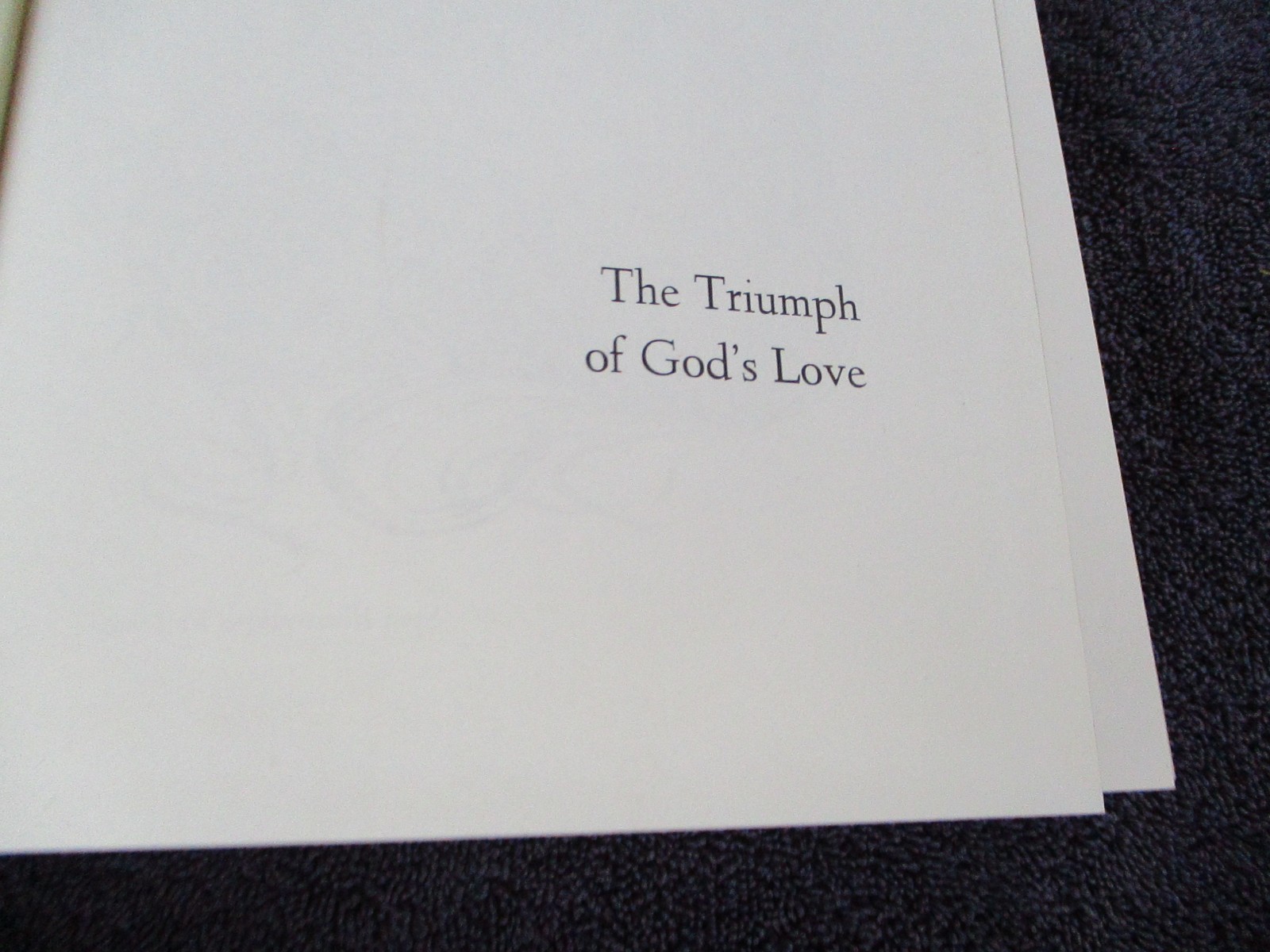 E.G. White The Triumph of God’s Love 1950 Hardcover 656 Pages