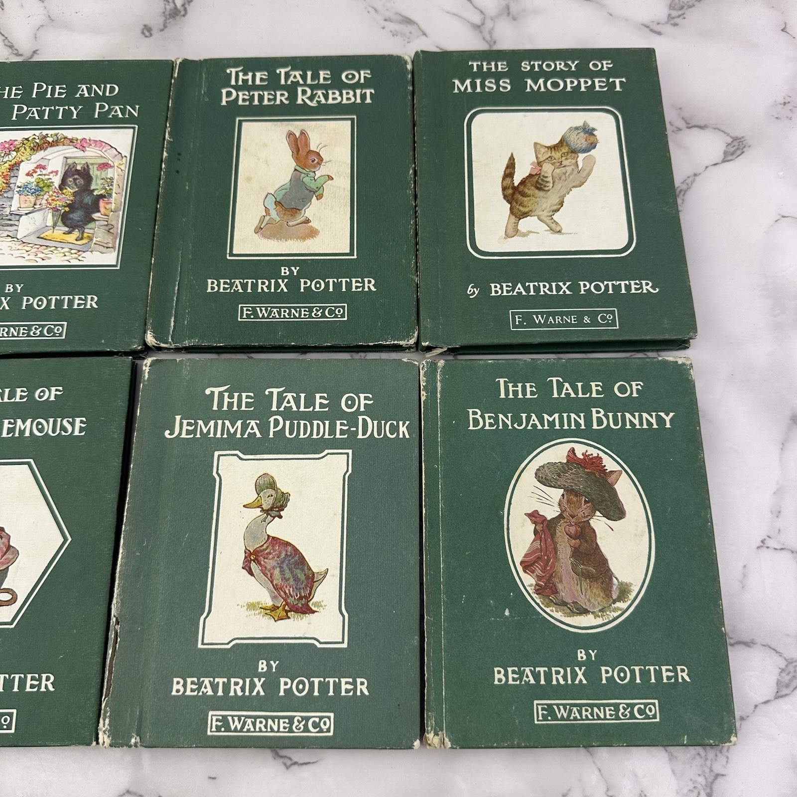 Beatrix Potter Vintage Hardcover Book Lot of 6 F Warne Co Peter Rabbit Classics