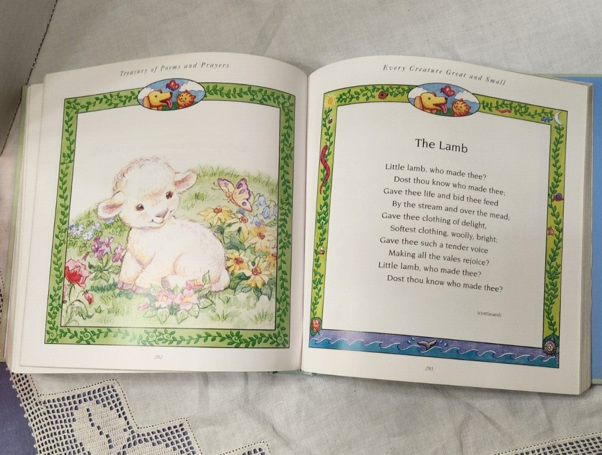 Poems and Prayers for Children beautiful book with gold edges & padded cover