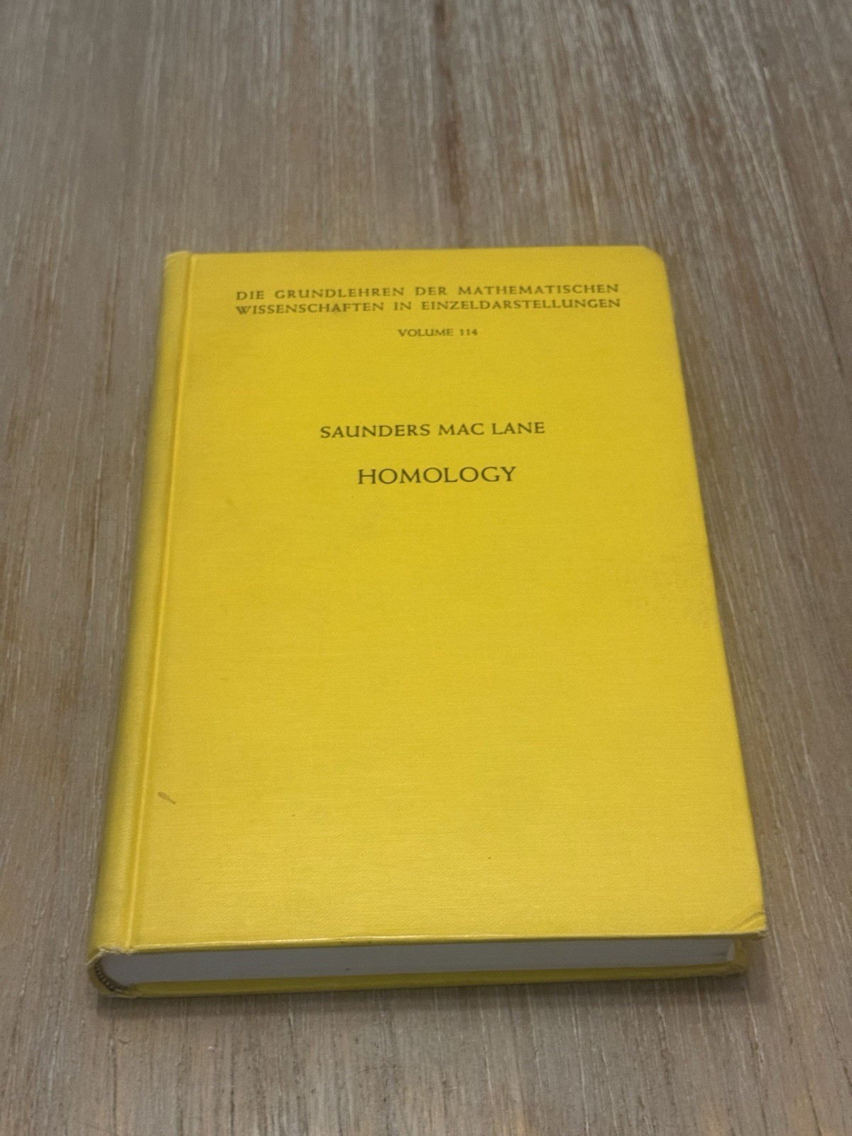 Homology by Dr. Saunders MacLane 1963 HC / Volume 114