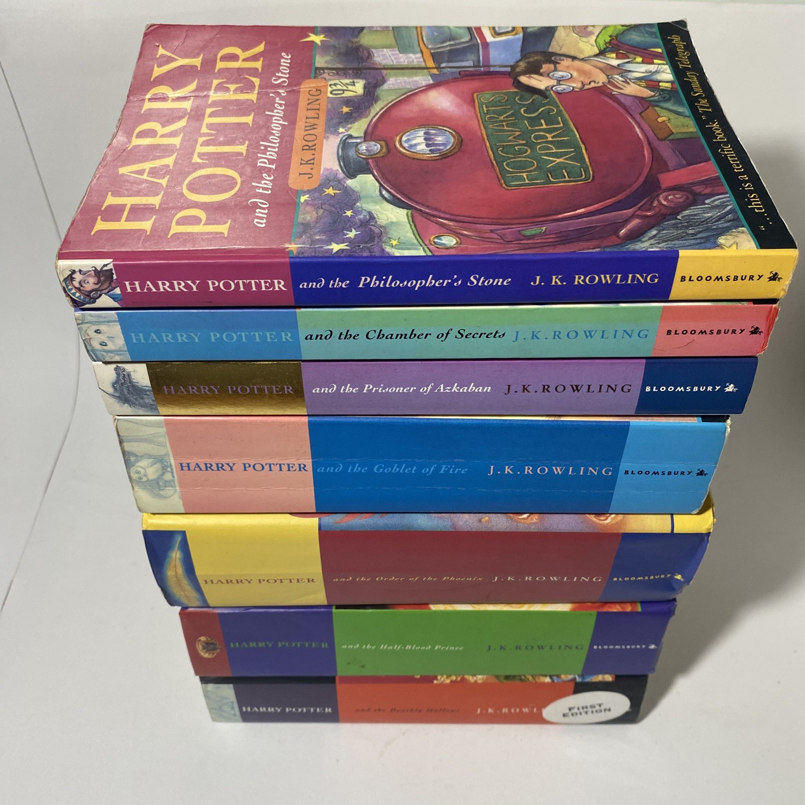 Harry Potter Complete Book Set 1-7 J.K Rowling 3x 1st Edition Hard Covers