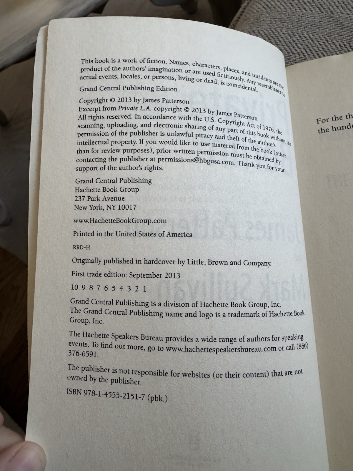 James Patterson & Mark Sullivan Private Berlin Paperback 2013