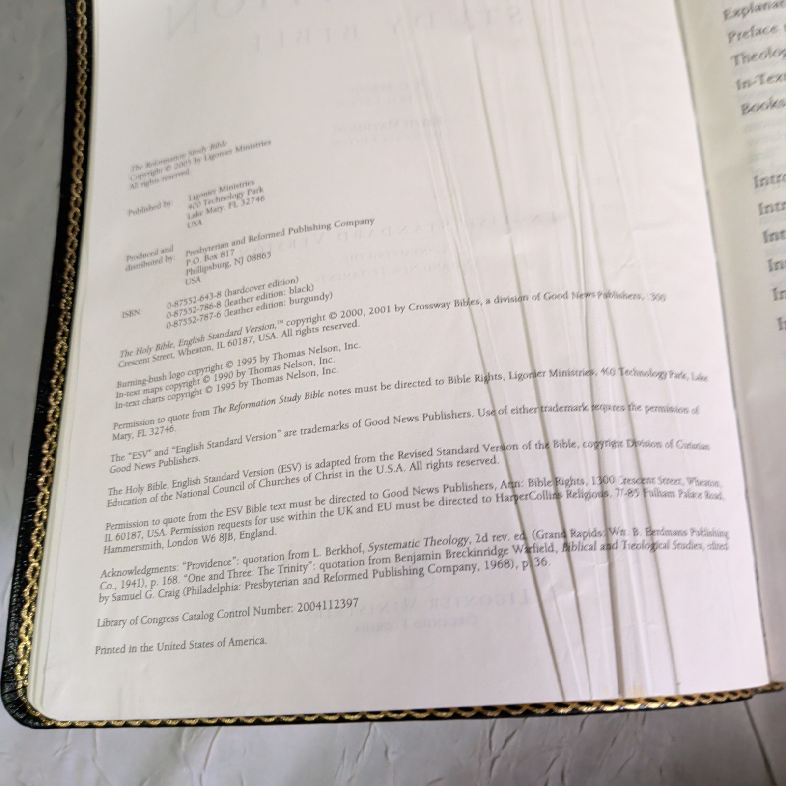 The Reformation Study Bible ESV R.C. Sproul Hardcover Ligonier Ministries