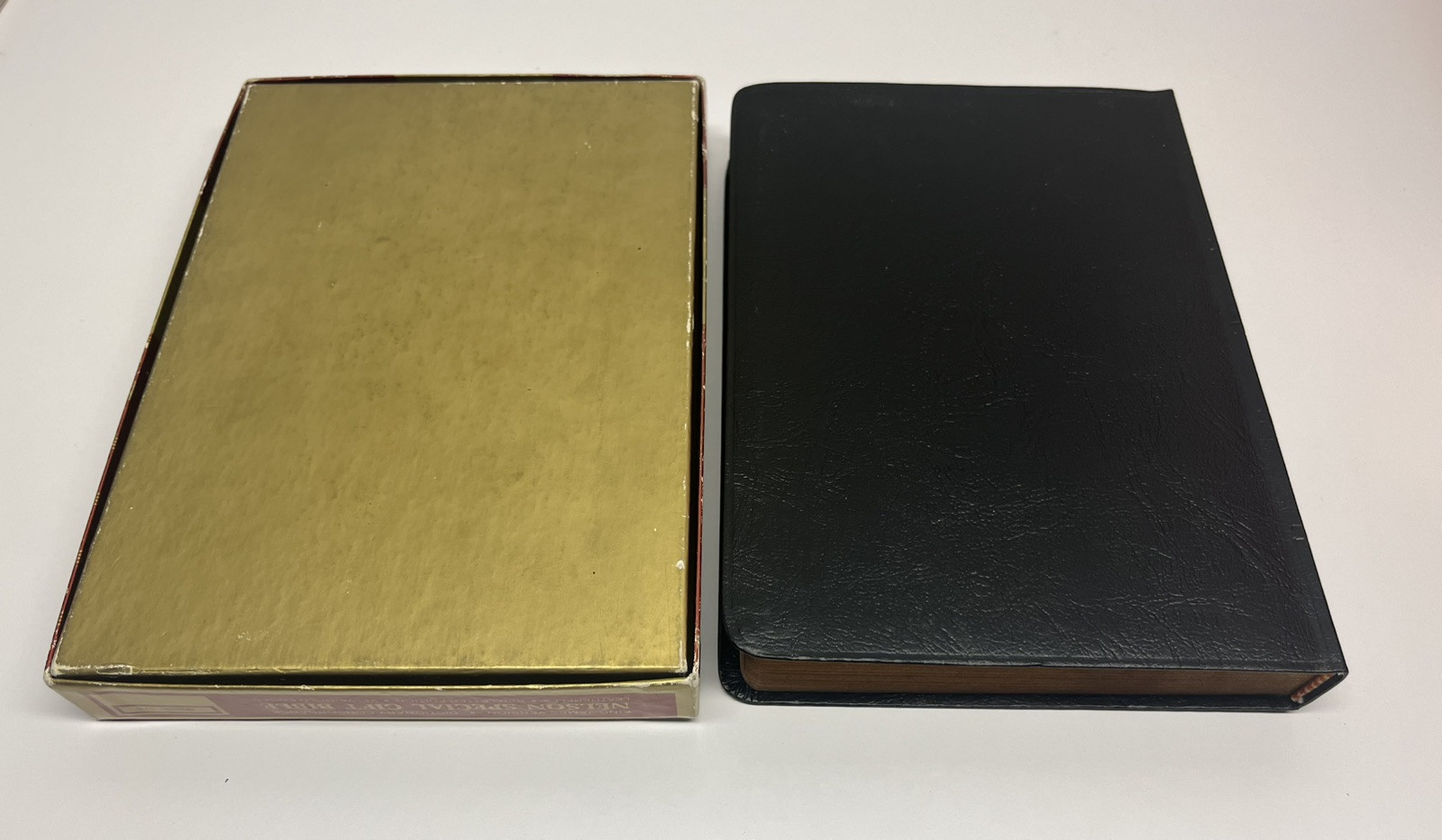 Vintage Black 175 Nelson Special Gift Bible KJV King James Version Red Letter