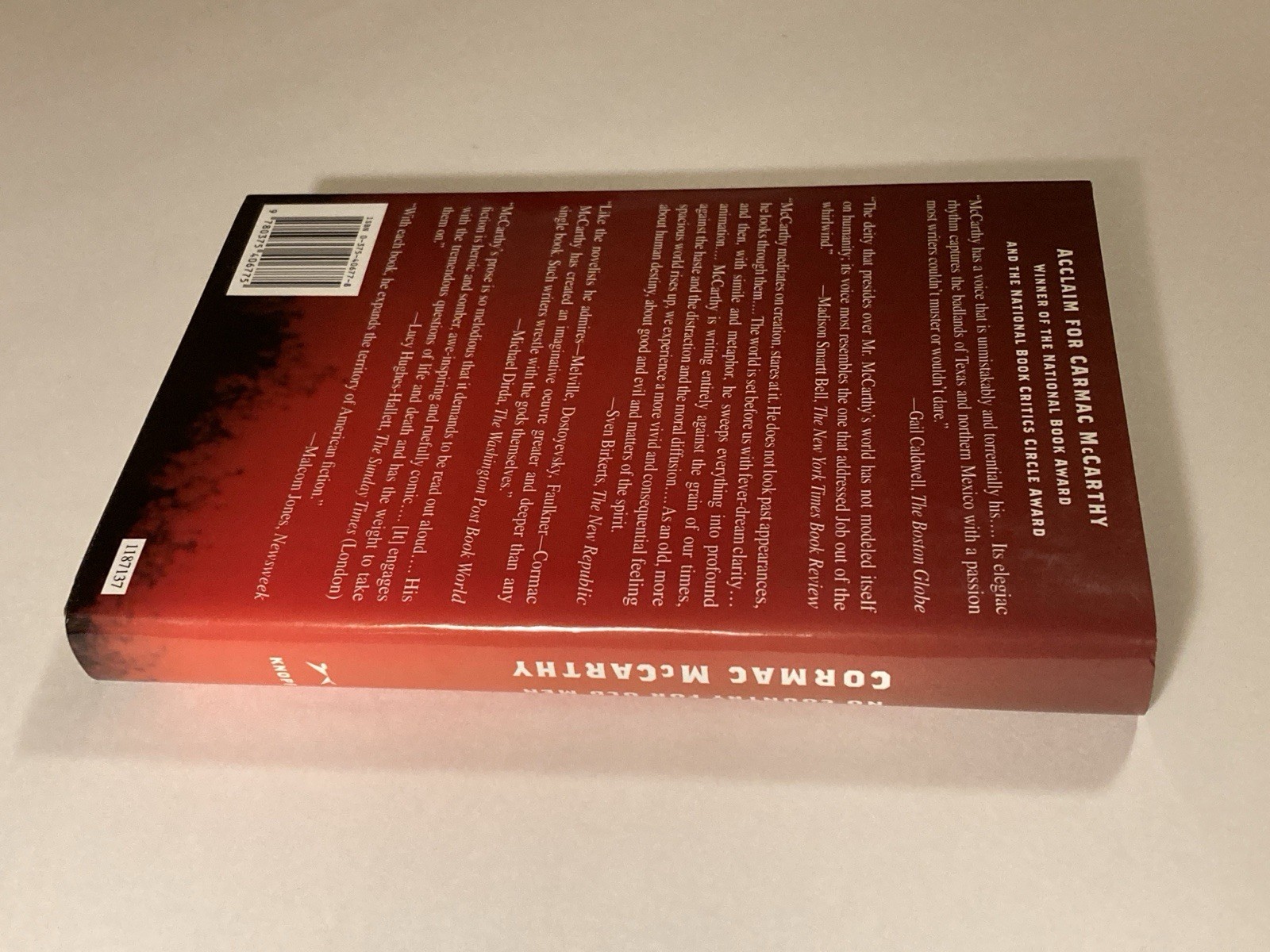 No Country for Old Men by Cormac Mccarthy; Early Reprint, 2005, VG+ / NF