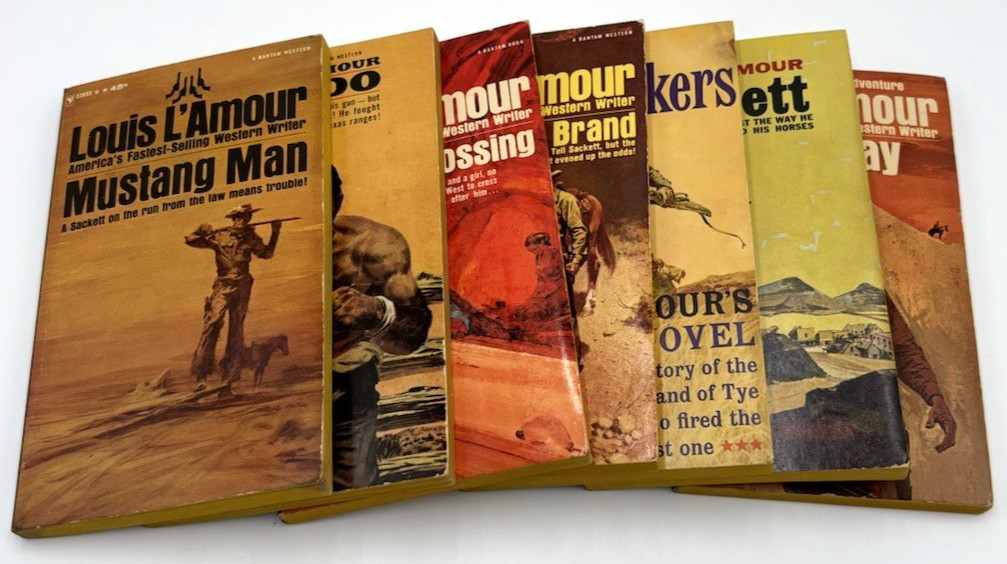 Louis Lamour Vintage Sackett Book Lot Western Several 1st Printings Flaws Listed