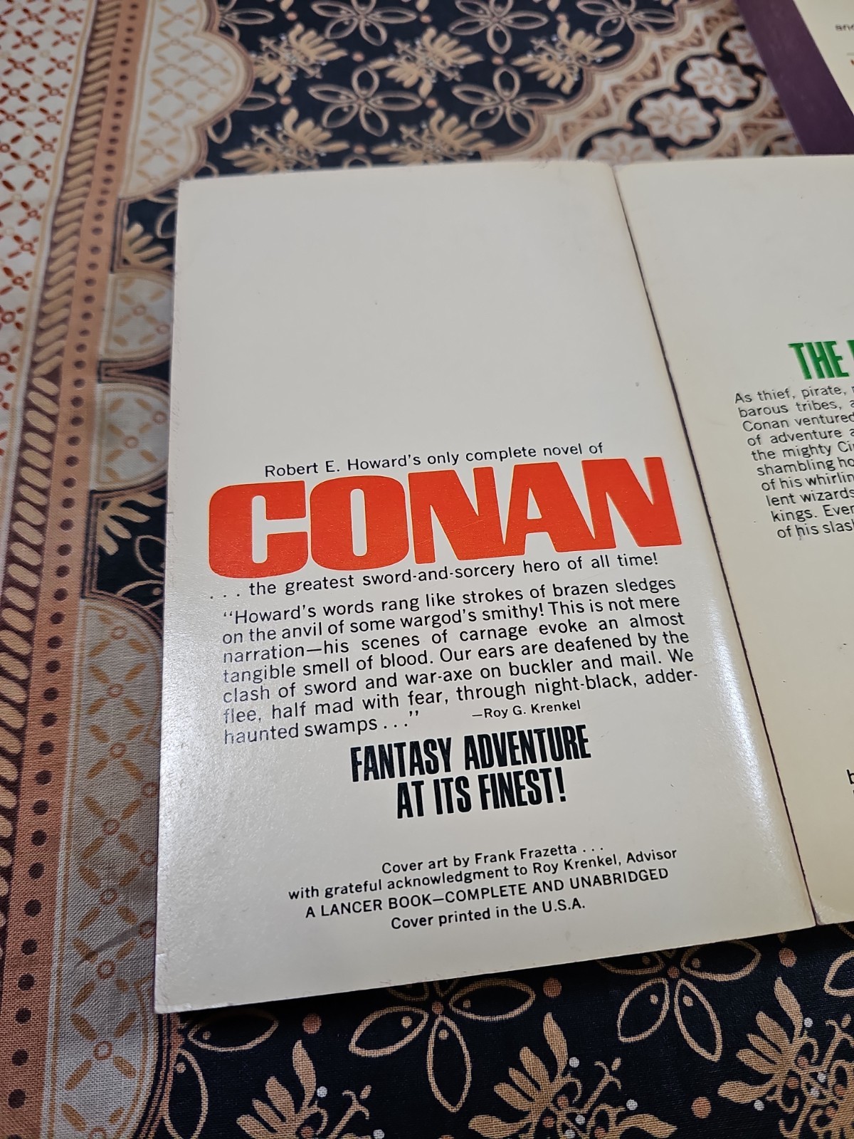 LOT of 5 VTG CONAN Lancer PB BOOK Robert Howard & L. Sprague de Camp 1960s ~NM~