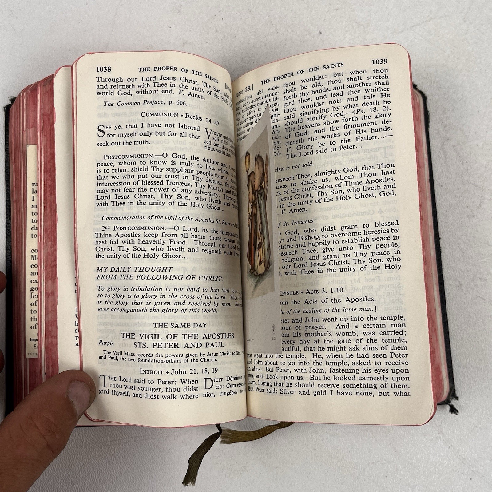 The New Marian Missal for Daily Mass Juergens 1957 Color Illustrations