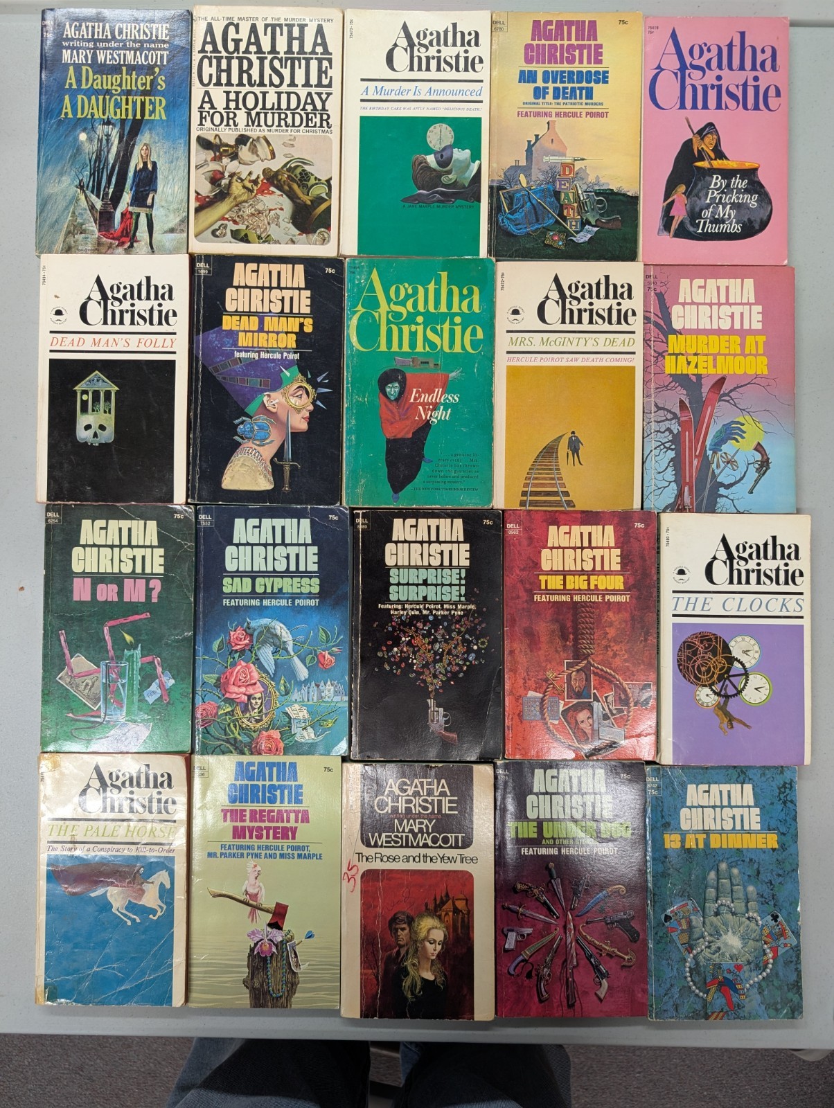 Agatha Christie $0.75 orig price vintage paperbacks 20 titles 1970s PB G 260407