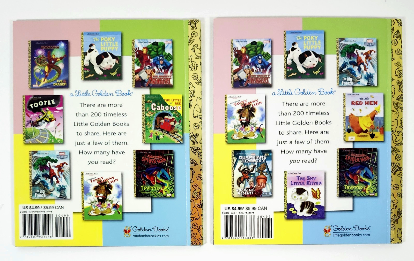 Marvel Little Golden Books 2 HC – Black Panther and The Incredible Hulk 2010s VG