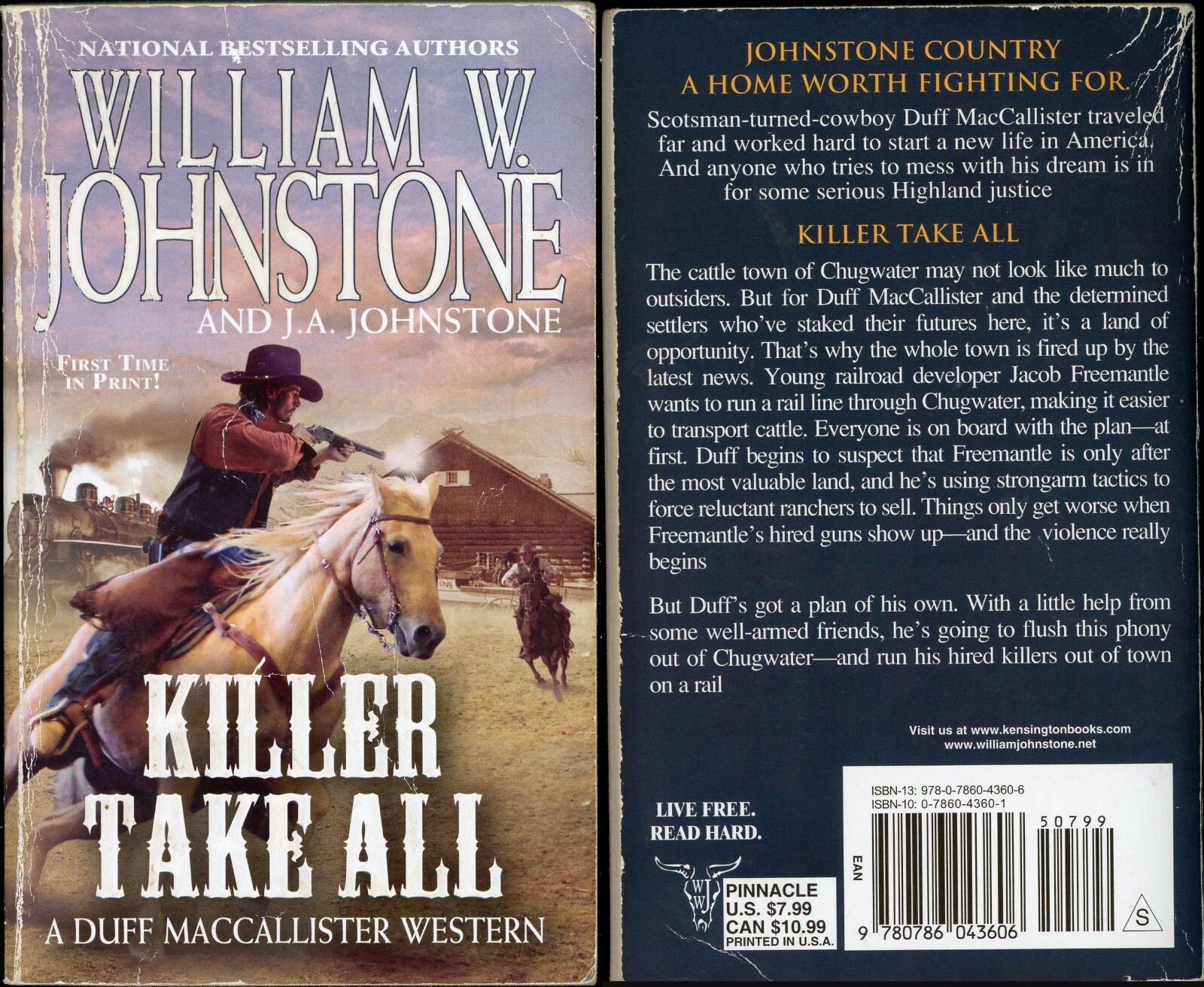 Duff MacCallister Western Action Lot of 3 Paperback by William Johnstone