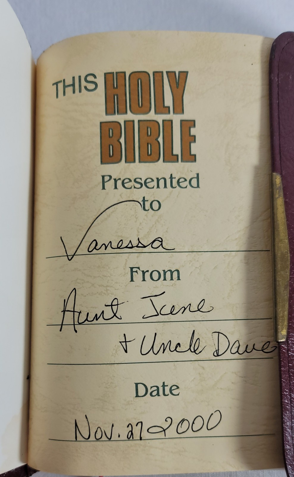 Holy Bible New King James Version Compact Bonded Leather Acceptable Condition