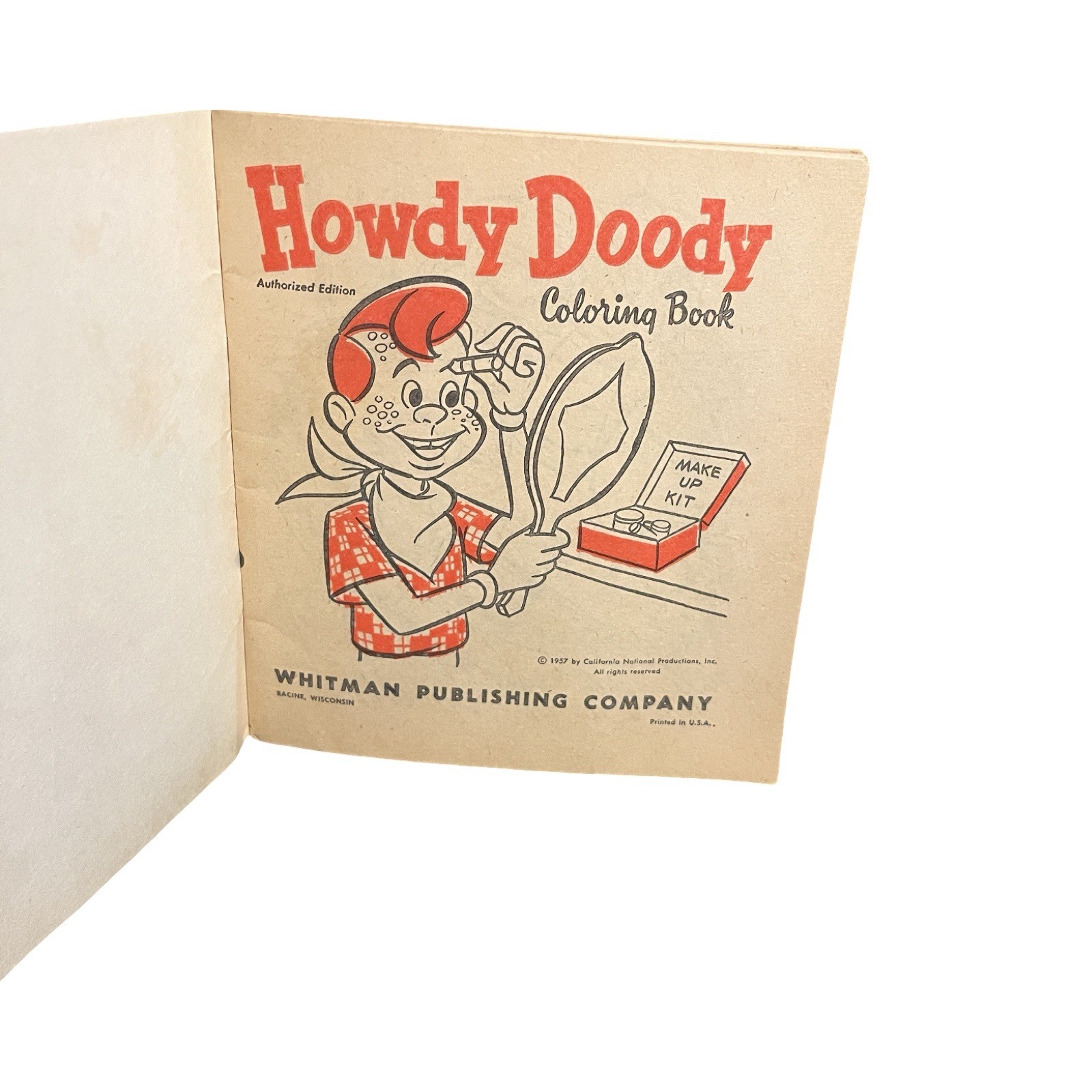 1957 Howdy Doody Coloring Book, Whitman Publishing Company, USA, Good Condition
