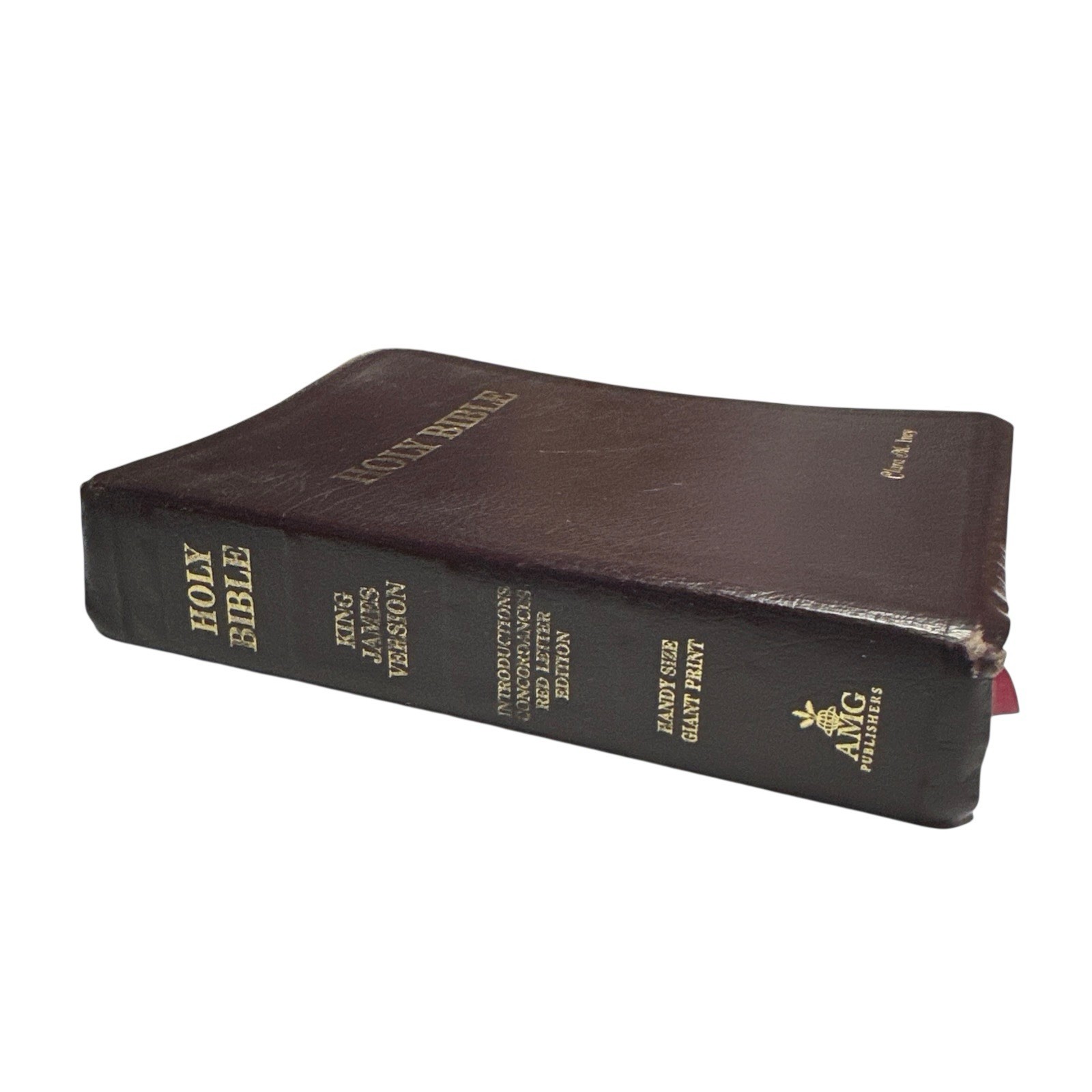 KJV Holy Bible Giant Print Version (Burgundy Leather, 1998) AMG Publishers