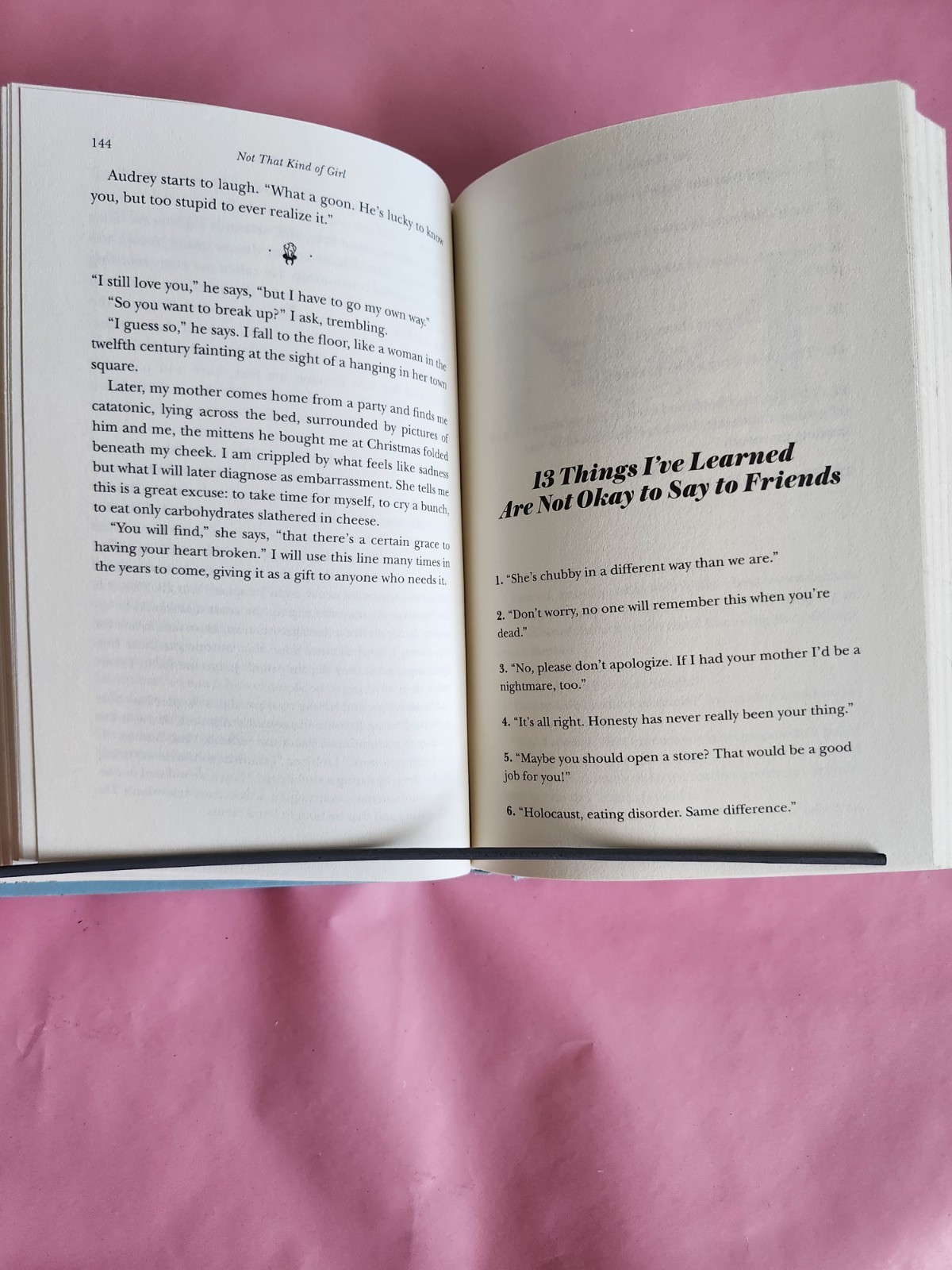 Not That Kind Of Girl. First Edition Hard Cover Book By Lena Dunham