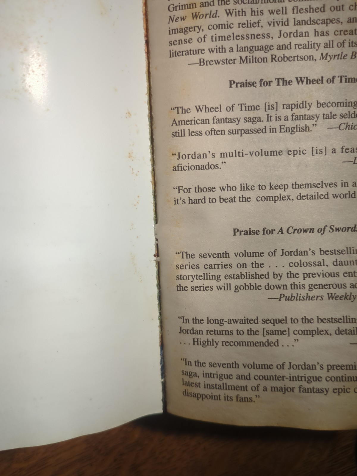 A Crown of Swords 1st Edition 1st Print The Wheel of Time Book 7 Robert Jordan