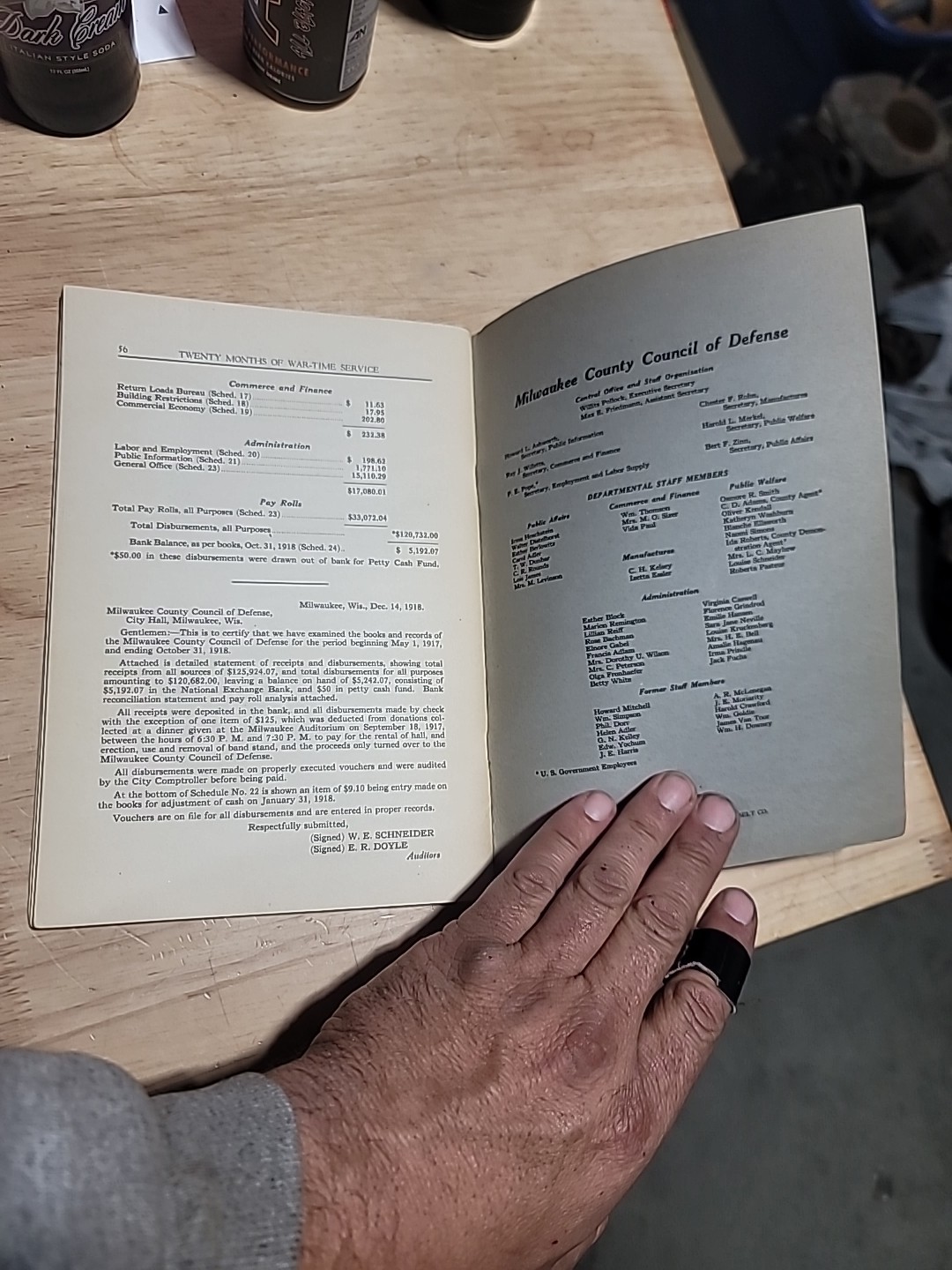 Report on Twenty Months of War-Time Service in Milwaukee 1919 Original WW1