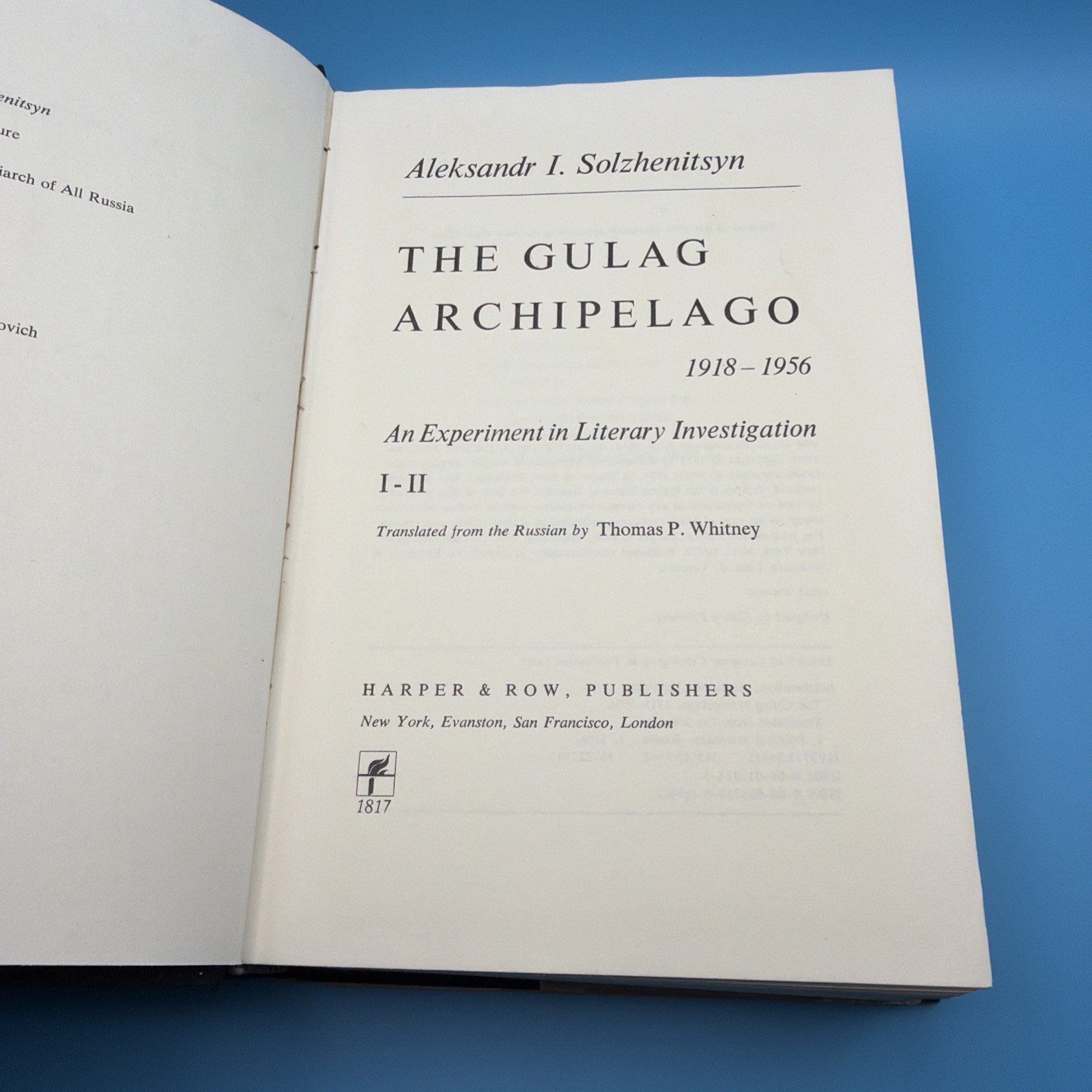 The Gulag Archipelago by Aleksandr Solzhenitsyn – 1974 – 1st Edition – HC/DJ