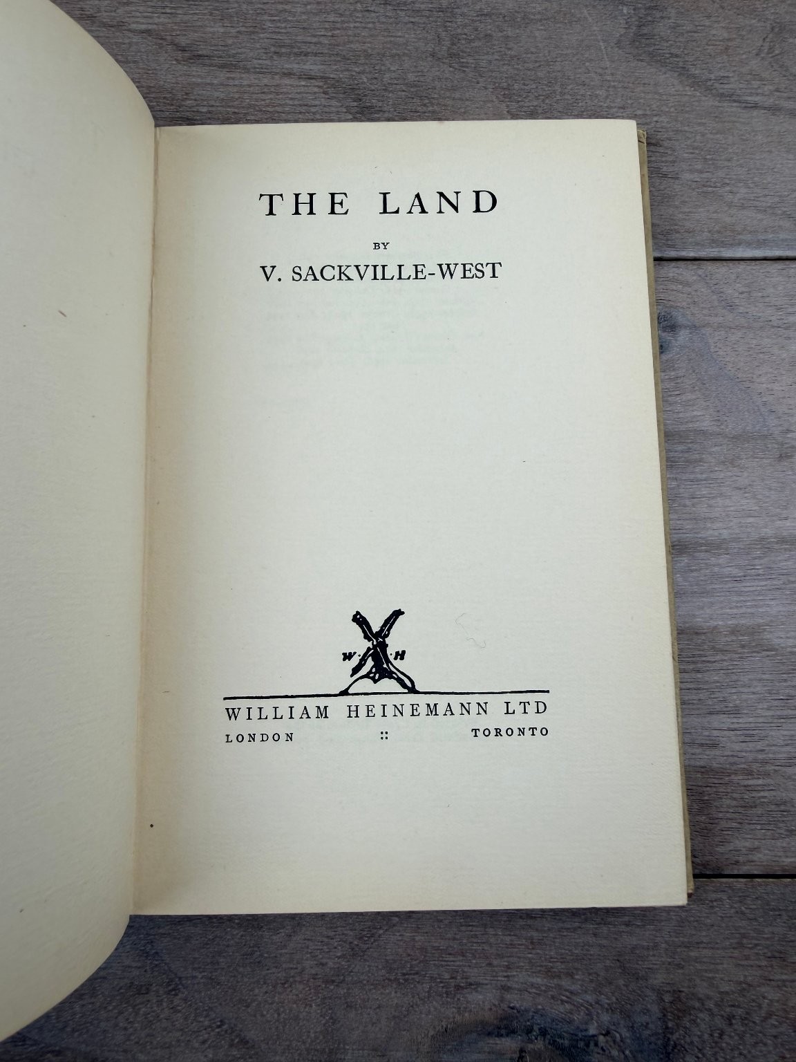 The Land V. Sackville-West 1939 by V. Sackville-West