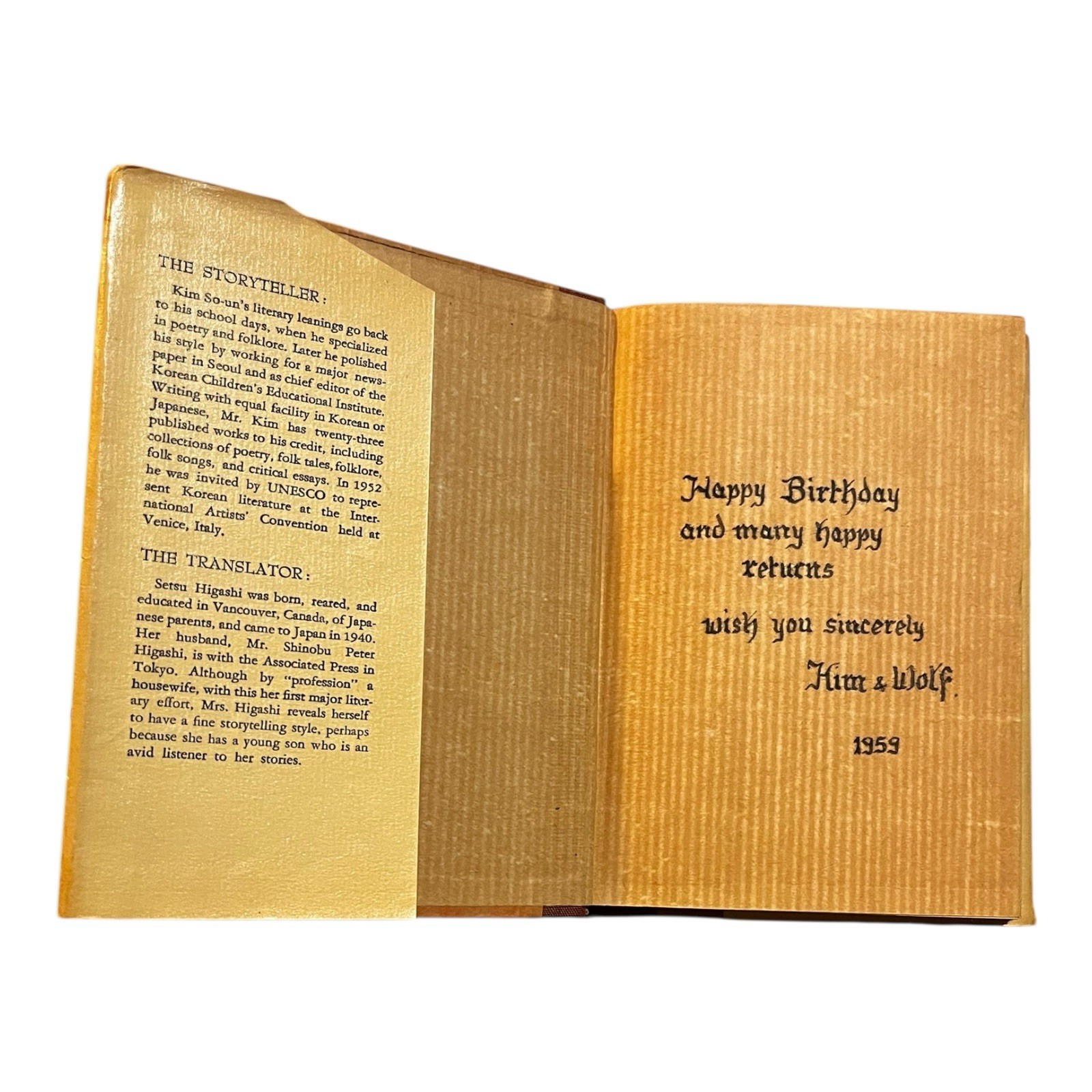 Vtg 1957 HC Book w/DJ THE STORY BAG Korean Folktales Kim So-un Setsu Hiqashi 2nd