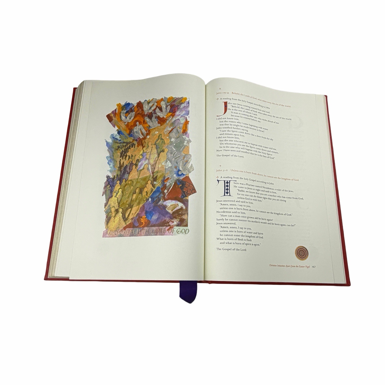 Book of the Gospels Saint Johns Bible Edition Genuine Leather Liturgical Press