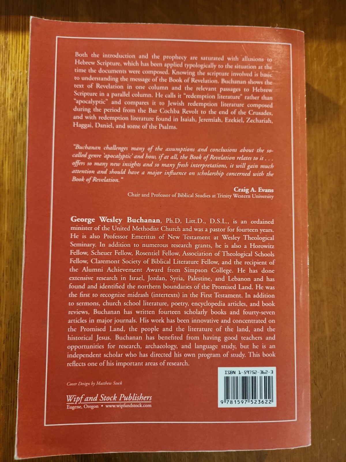 The Book of Revelation, Paperback 2005, George Wesley Buchanan