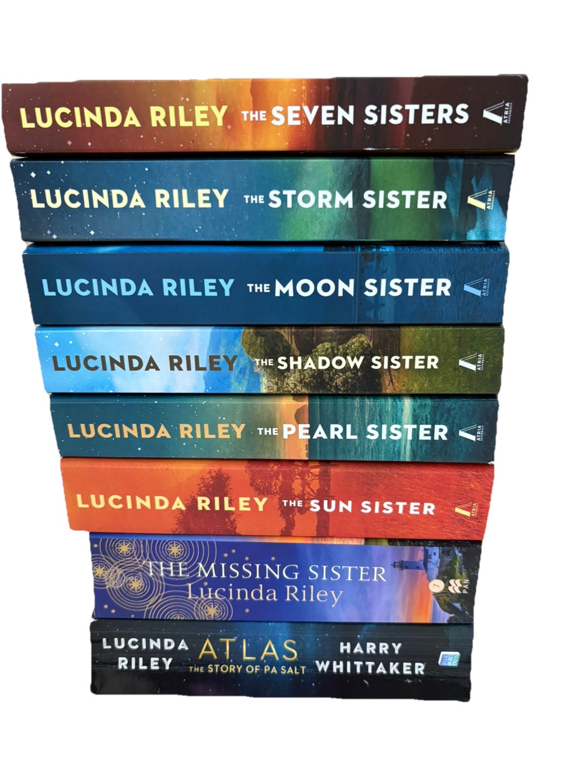 Eight (8) LUCINDA RILEY trade paperbacks in The Seven Sisters Series