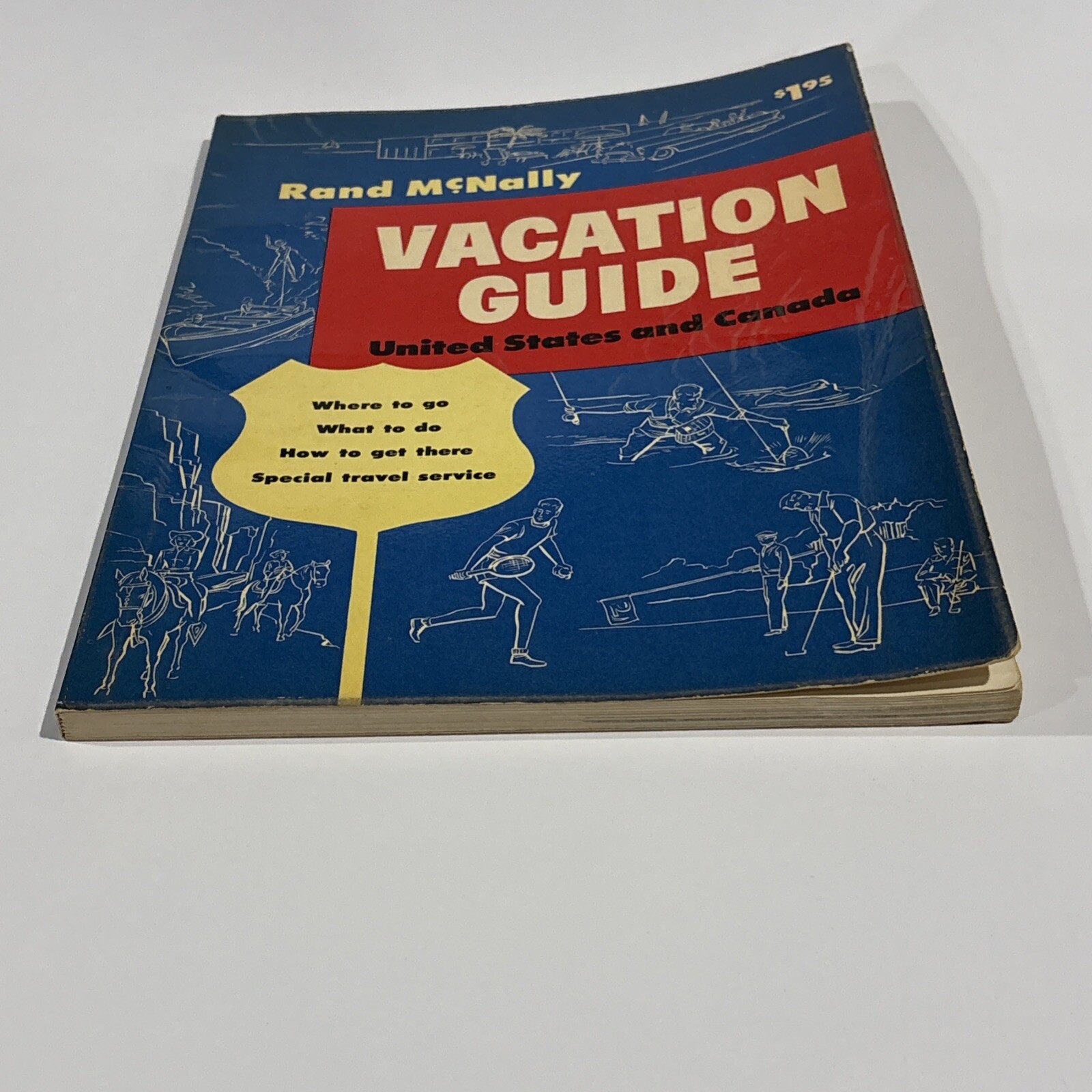 VTG 1955 RAND McNALLY VACATION GUIDE United States and Canada – Paperback
