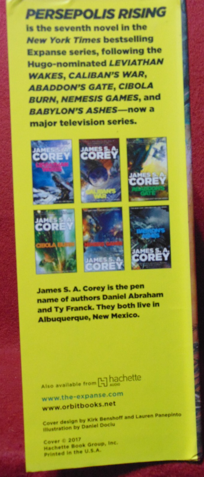 Persepolis Rising ~ Bk #7 in the Expanse Series by James S. A. Corey (2017 HBDJ)