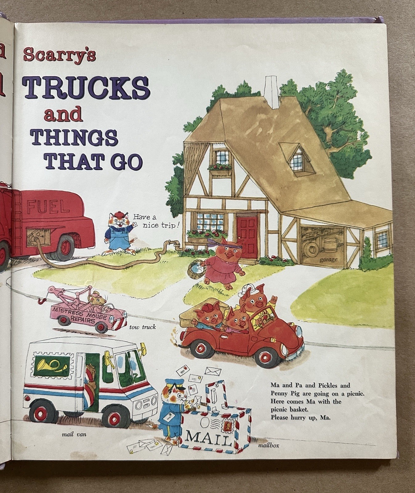1970s Richard Scarry Large Hardcover Golden Books Busytown Lot of 3 Books