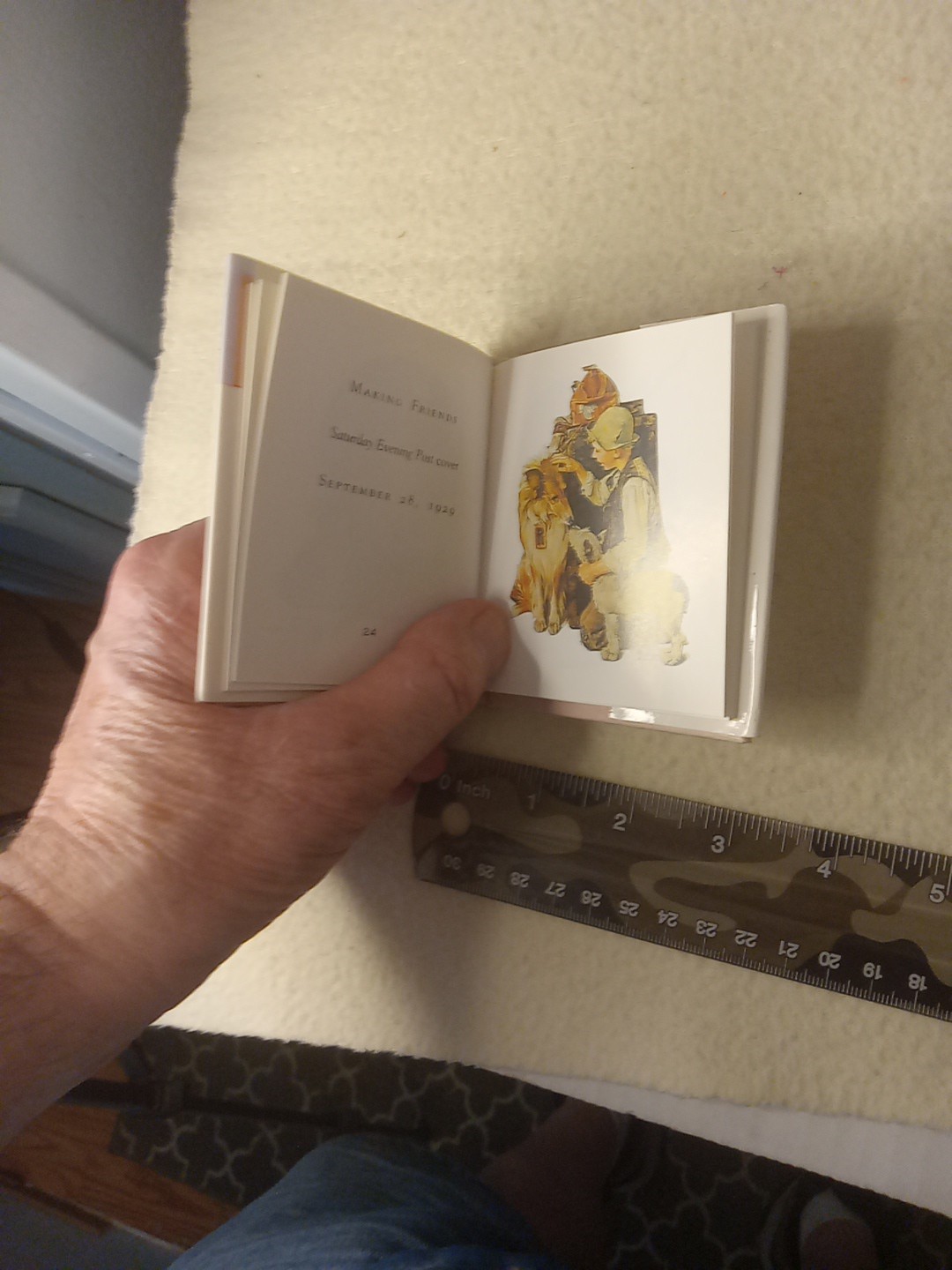 The Art of norman Rockwell, mini book, 4×3.5 in