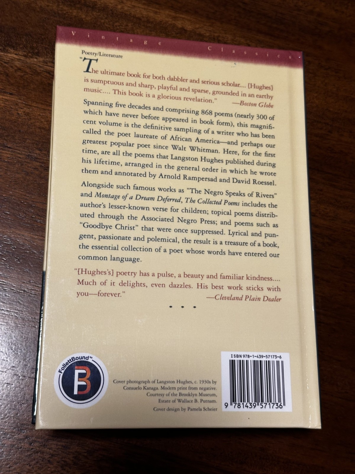 The Collected Poems of Langston Hughes (Vintage Classics, 1994) Hardcover
