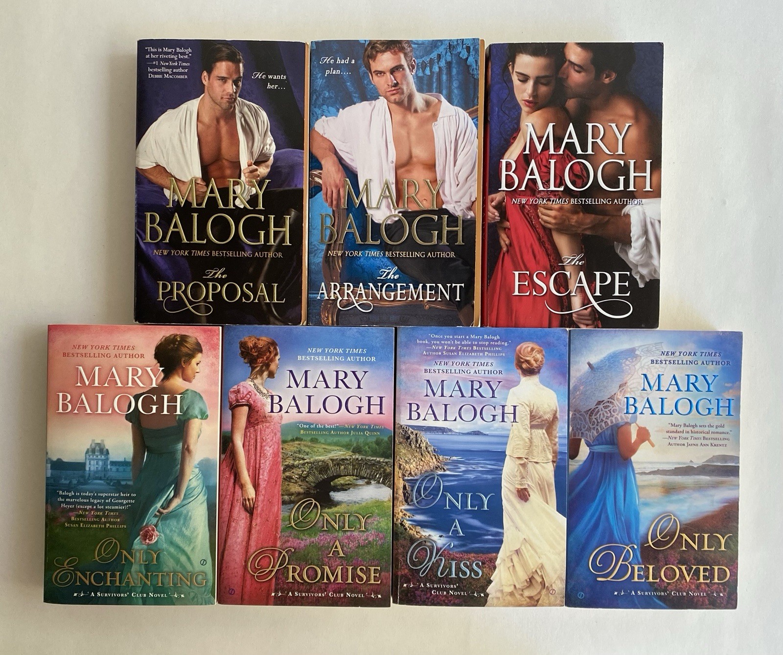 Mary Balogh Lot of 7 Complete Survivor’s Club MMPs THE PROPOSAL, ARRANGEMENT