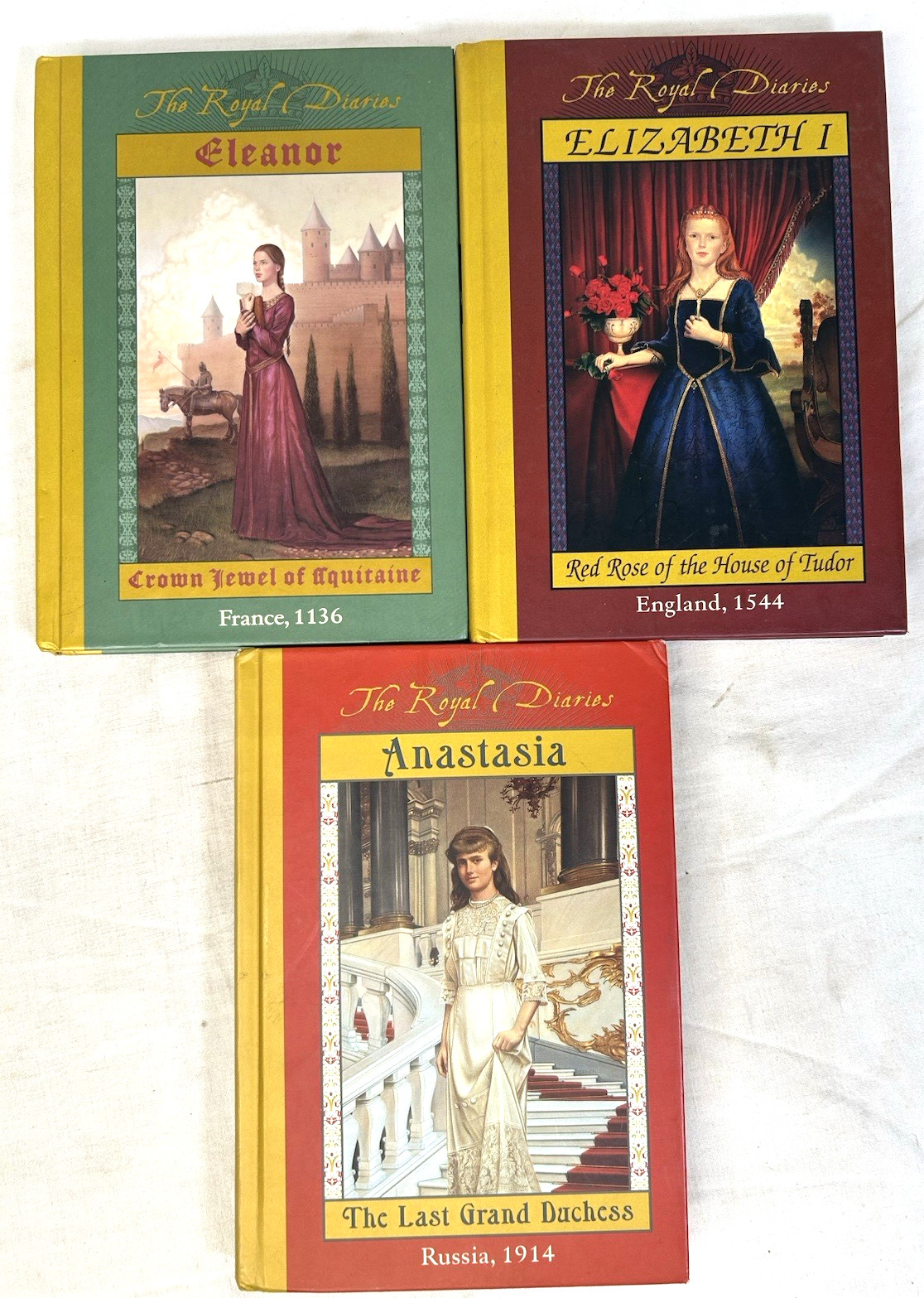 THE ROYAL DIARIES Historical Fiction Eleanor, Elizabeth, Anastasia Set of 3